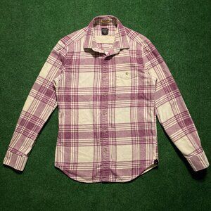 Men’s Rare Rabbit Venus “Pink” Flannel Maroon Small